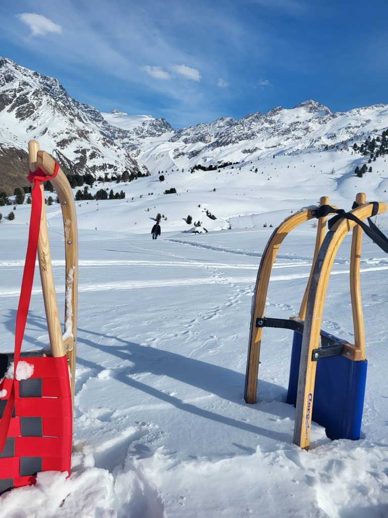 Schlittenfahren in Maseben