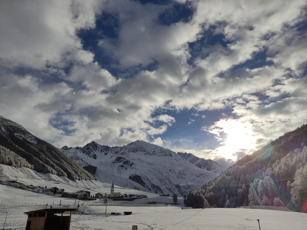 Melag am Morgen - verschneit