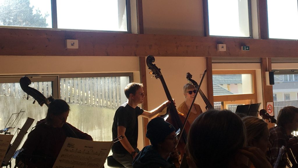 Tutti-Probe in Reschen - die Bässe